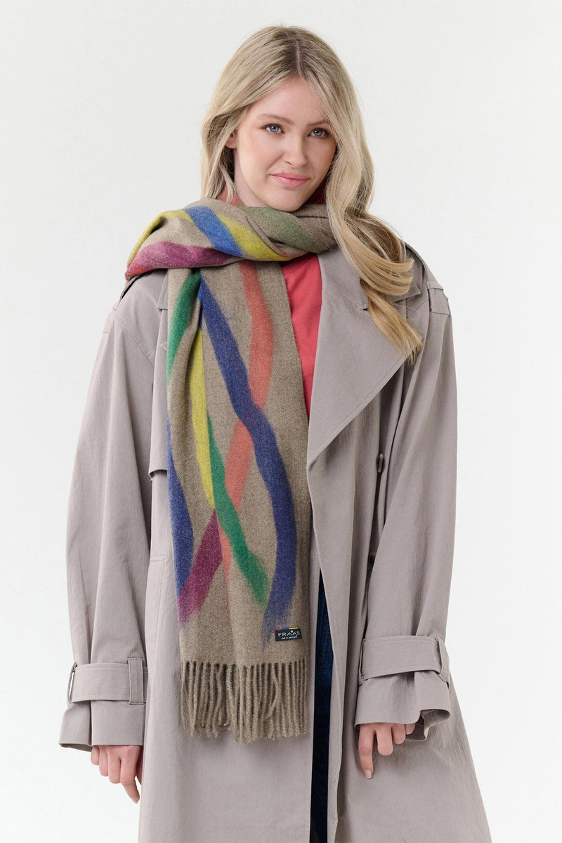 Fraas Frappé brushstroke wrap, multicolour print