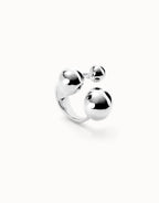 Uno de 50  ANI0843 Ring with three bubble-shaped beads - Silver size 18