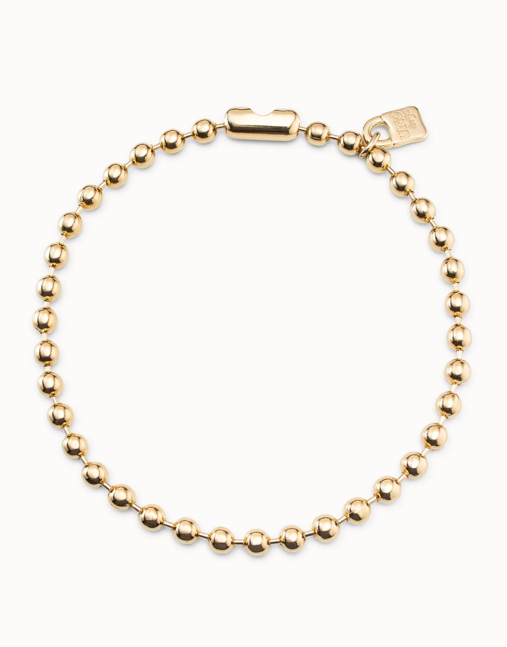 Uno de 50  COL1390 Bead necklace with padlock - Gold
