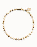 Uno de 50  COL1390 Bead necklace with padlock - Gold