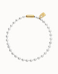 Uno de 50  COL1390 Bead necklace with padlock and contrasting accents