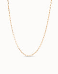 Uno de 50 COL1607 Long link chain charm necklace - Gold
