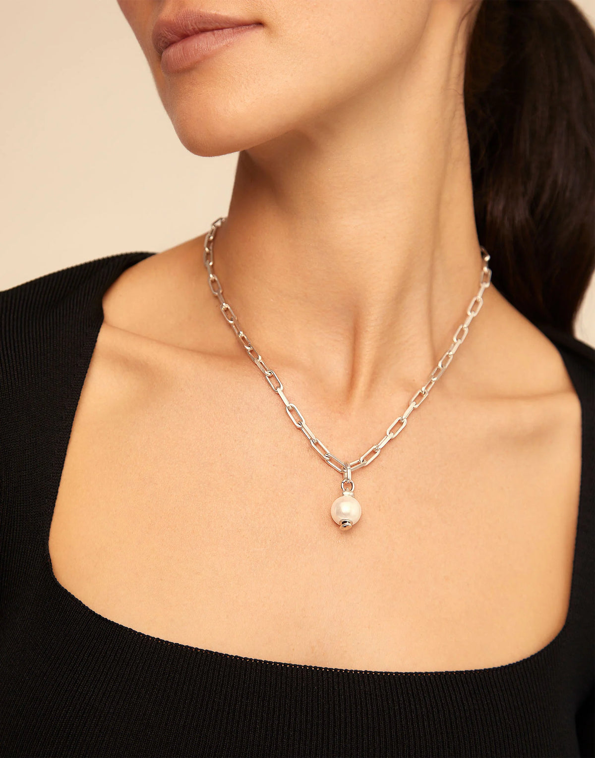 Uno de 50 COL1608 Short link chain charm necklace