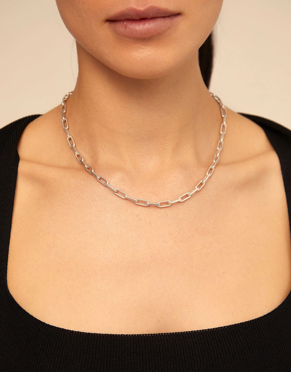 Uno de 50 COL1608 Short link chain charm necklace