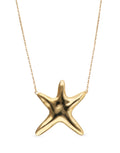 Uno de 50 COL2085 - Gold Long necklace with starfish