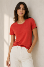 American Vintage Remytown Vermillon Vintage Short Sleeve T-Shirt REM02A