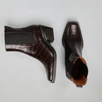 Esska Gillian Dark Brown Croc