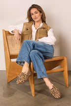 Maruti Eliza Tan Leopard Suede Moccasin Shoes 66.1883.01-Z28