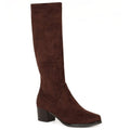 Caprice Dark Brown Stretch Boots 25547