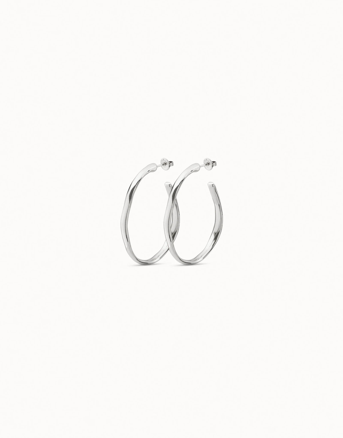 Uno de 50 PEN0419 Open hoop earrings- Silver