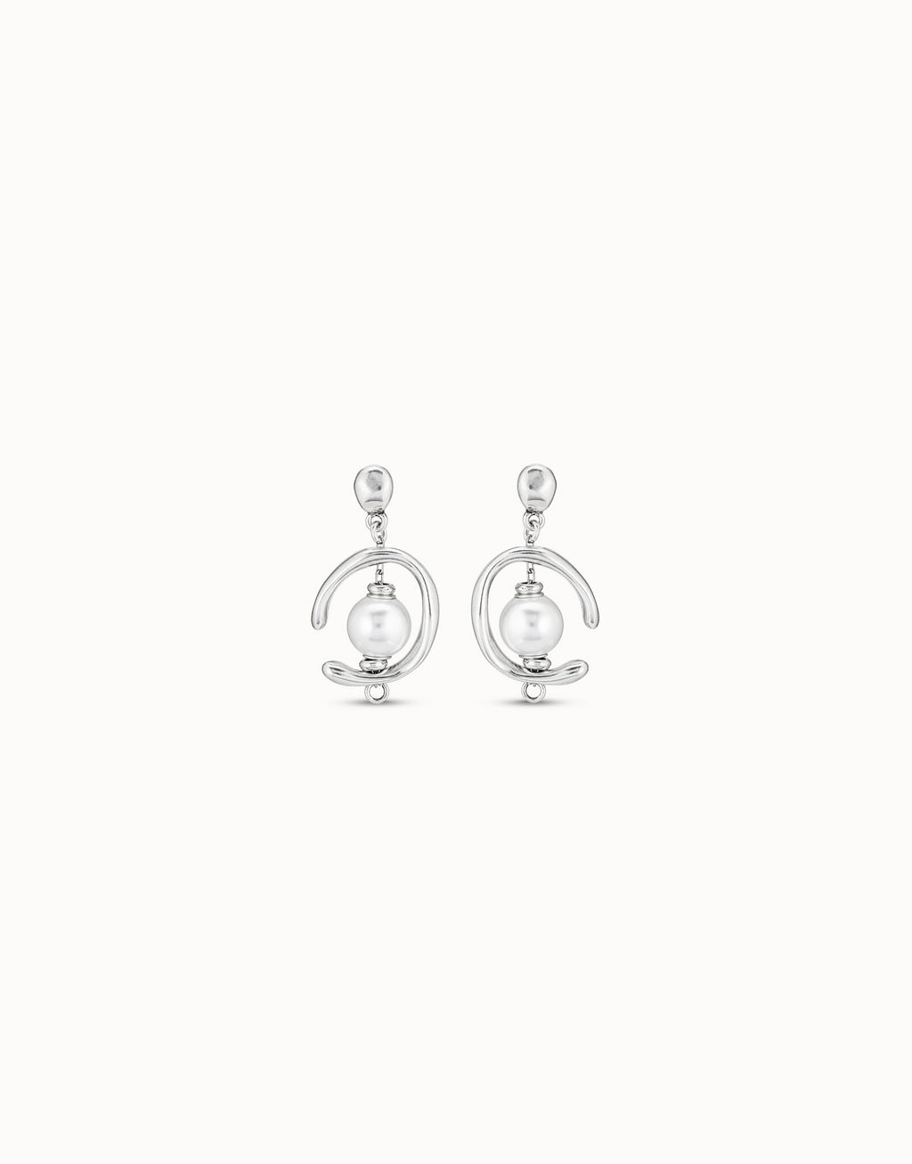 Uno de 50 PEN0444 In orbit Silver Pearl Earrings