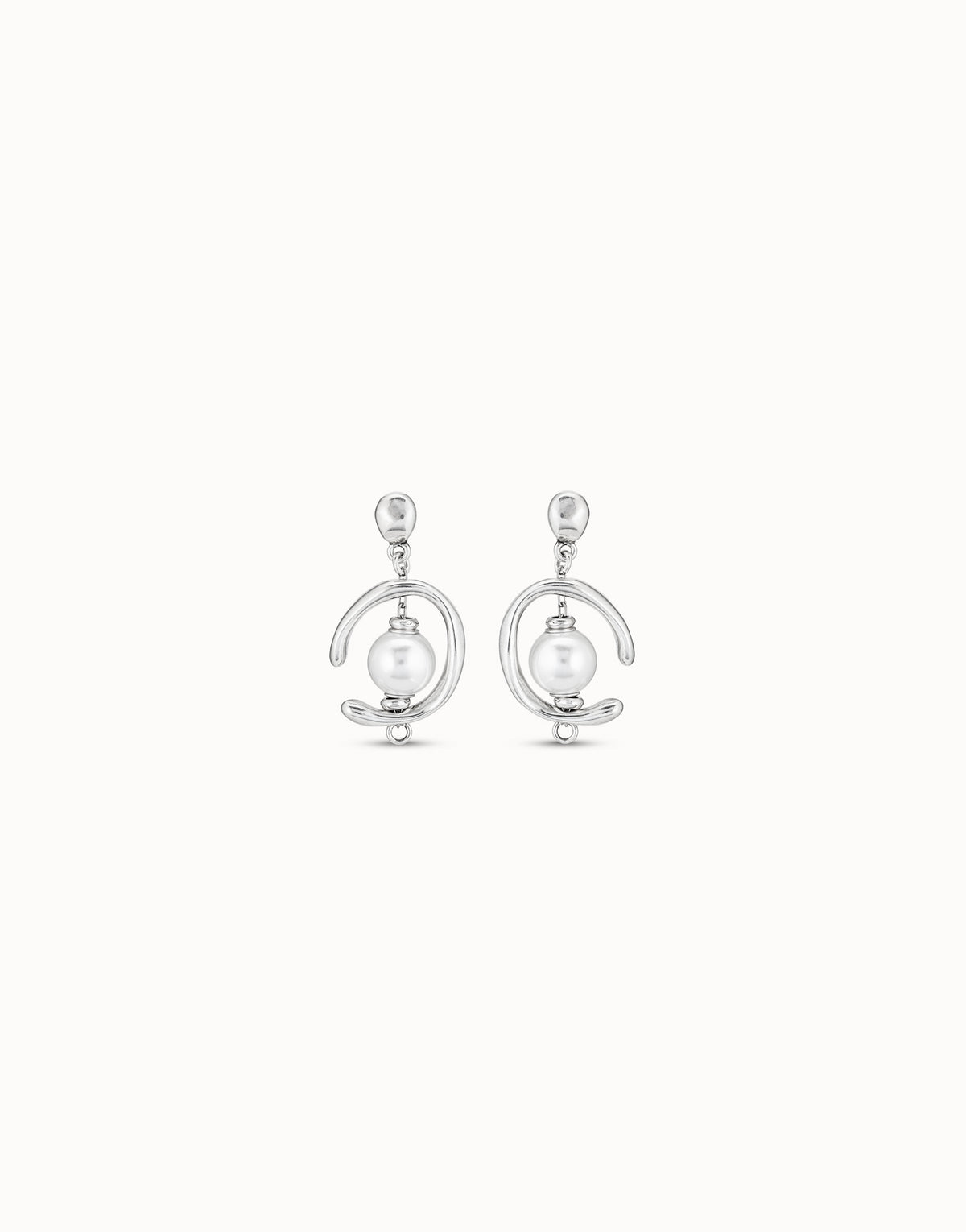 Uno de 50 PEN0444 In orbit Silver Pearl Earrings