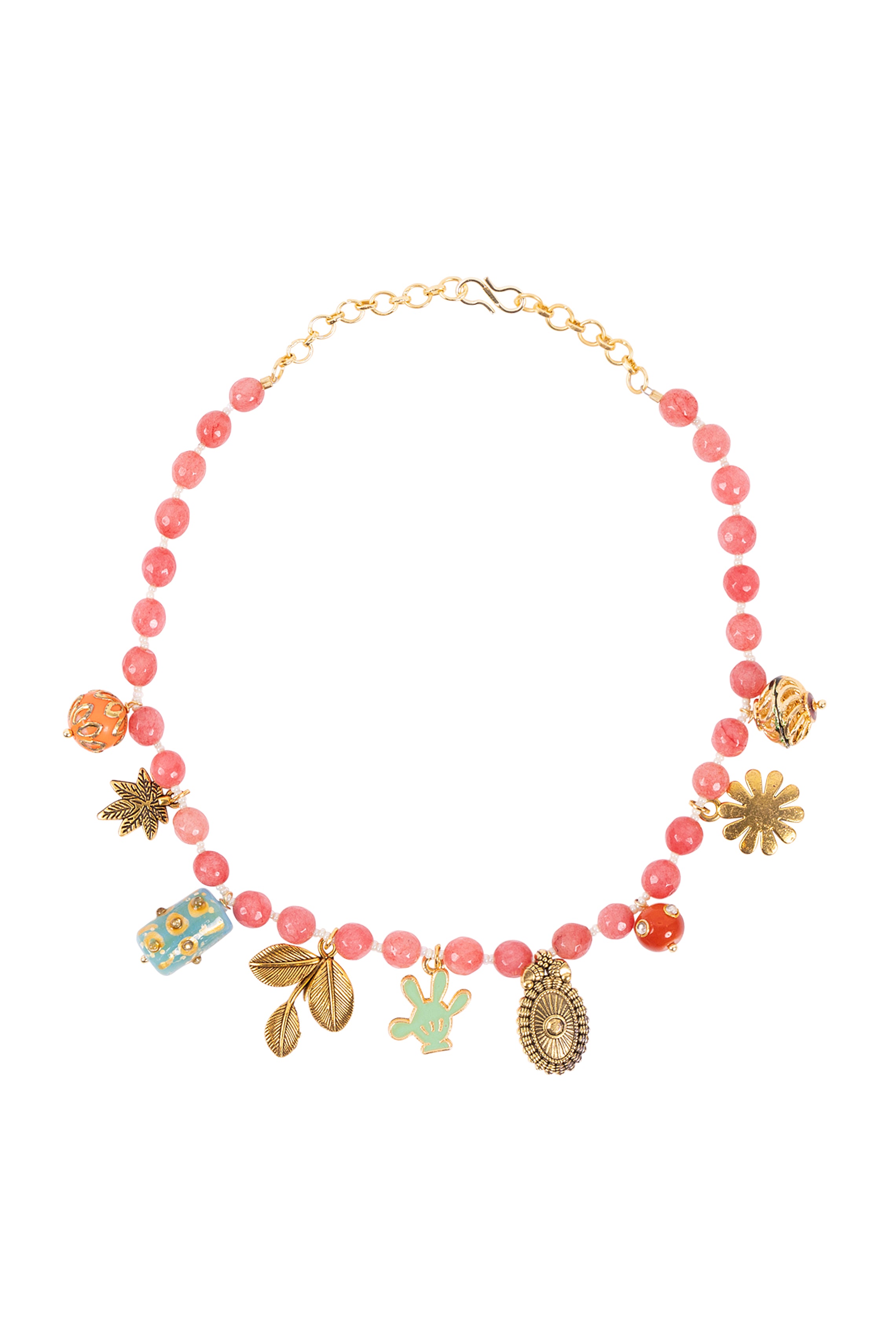 Place du Soleil Short Boho Charm Bead Necklace