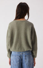 American Vintage Vitow Kaki Multichine Cardigan VITO19E