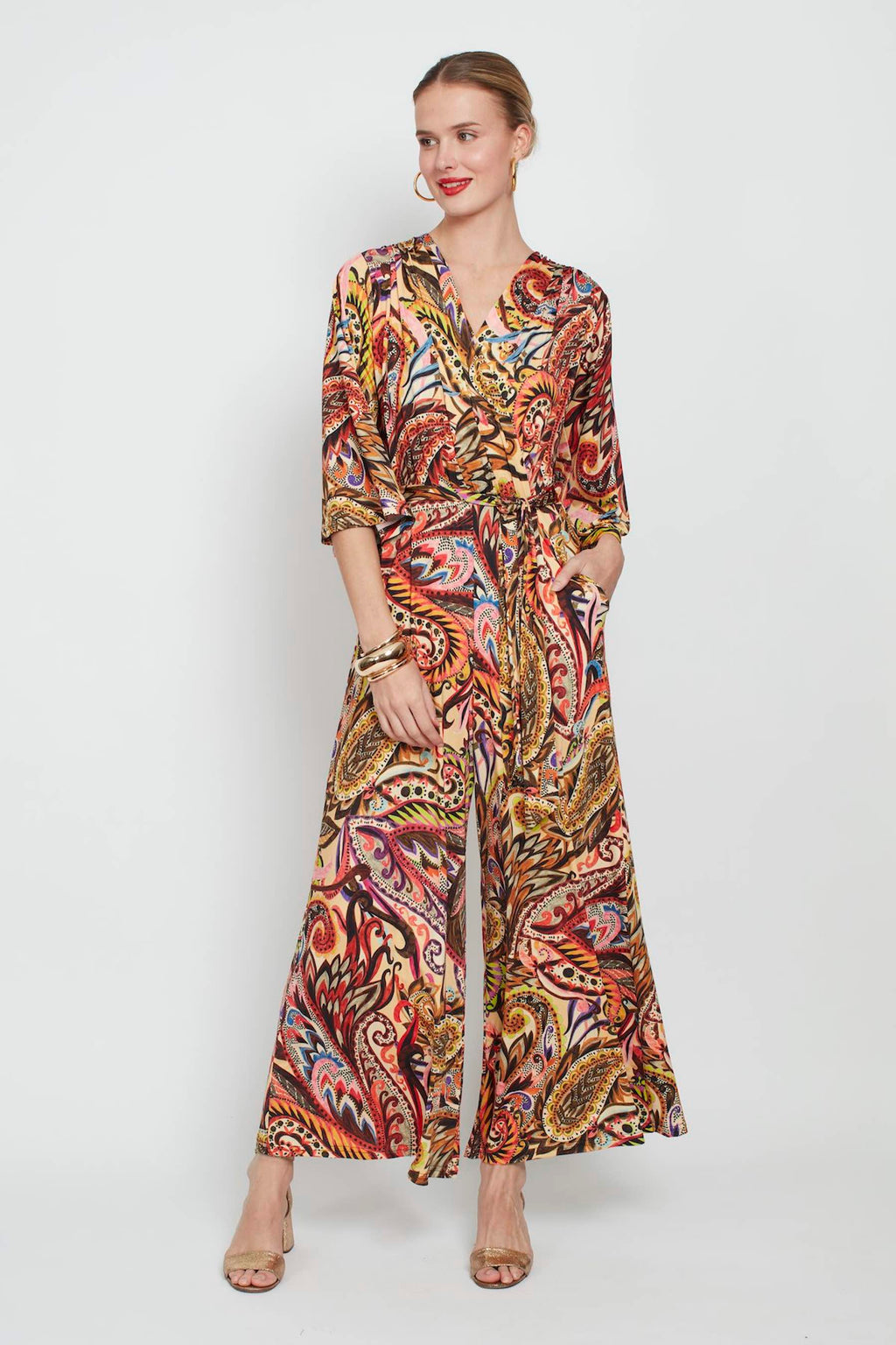 Onjenu Laurie Wild Paisley Print Jumpsuit