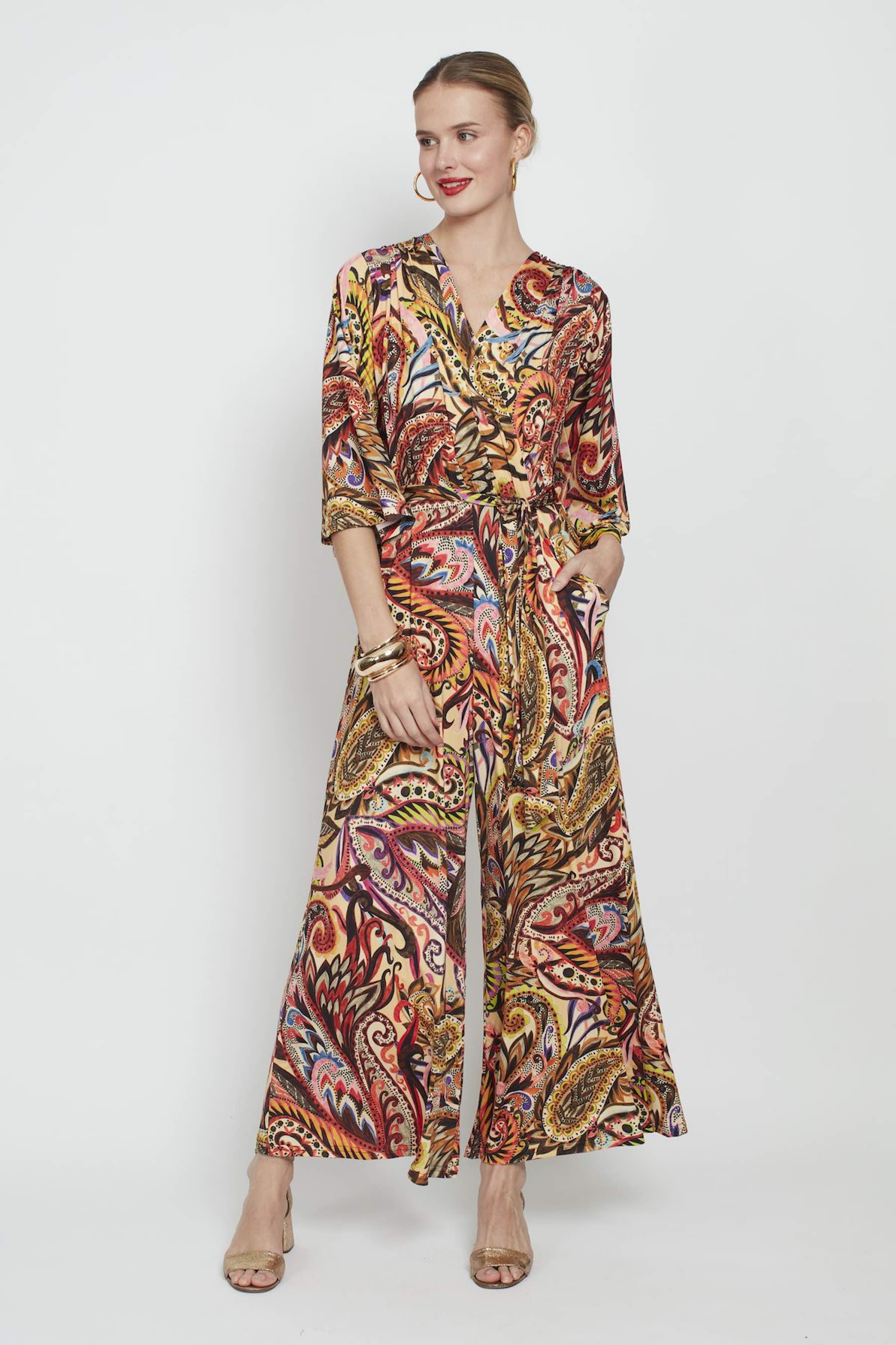 Onjenu Laurie Wild Paisley Print Jumpsuit