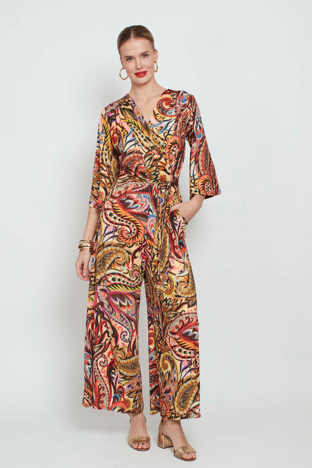 Onjenu Laurie Wild Paisley Print Jumpsuit