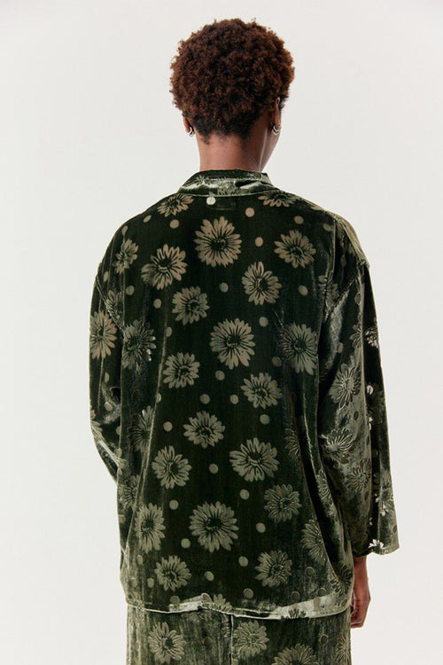 American Vintage Antaz Fleur Foret Green Floral Blouse ANT06A, back