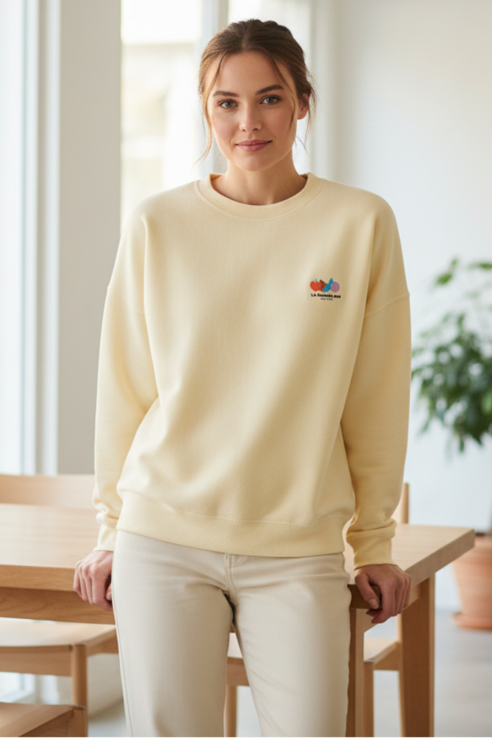 American Vintage ATU03DE26 Atubay Ecru Cream Sweatshirt