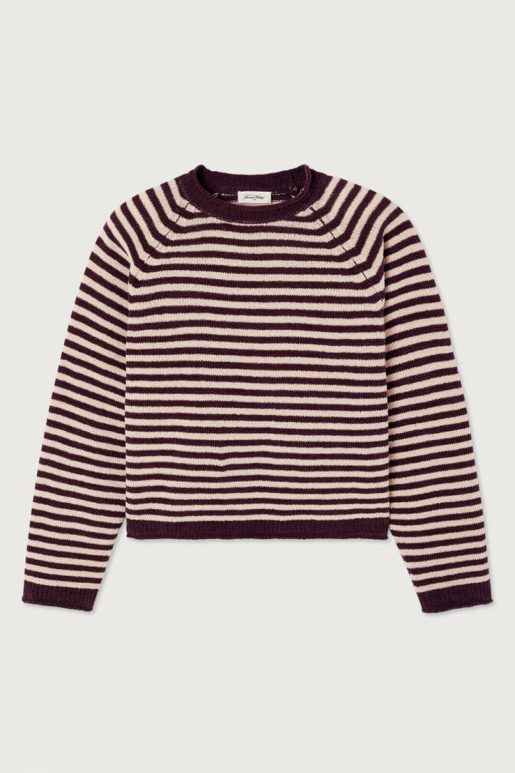 American Vintage Ekewood Rayures Aubergine et Rose Pale Purple Striped Jumper EKE18A, packshot