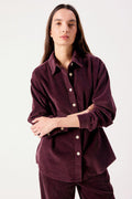 American Vintage Padow Auburn Vintage Purple Shirt PADO06A, front