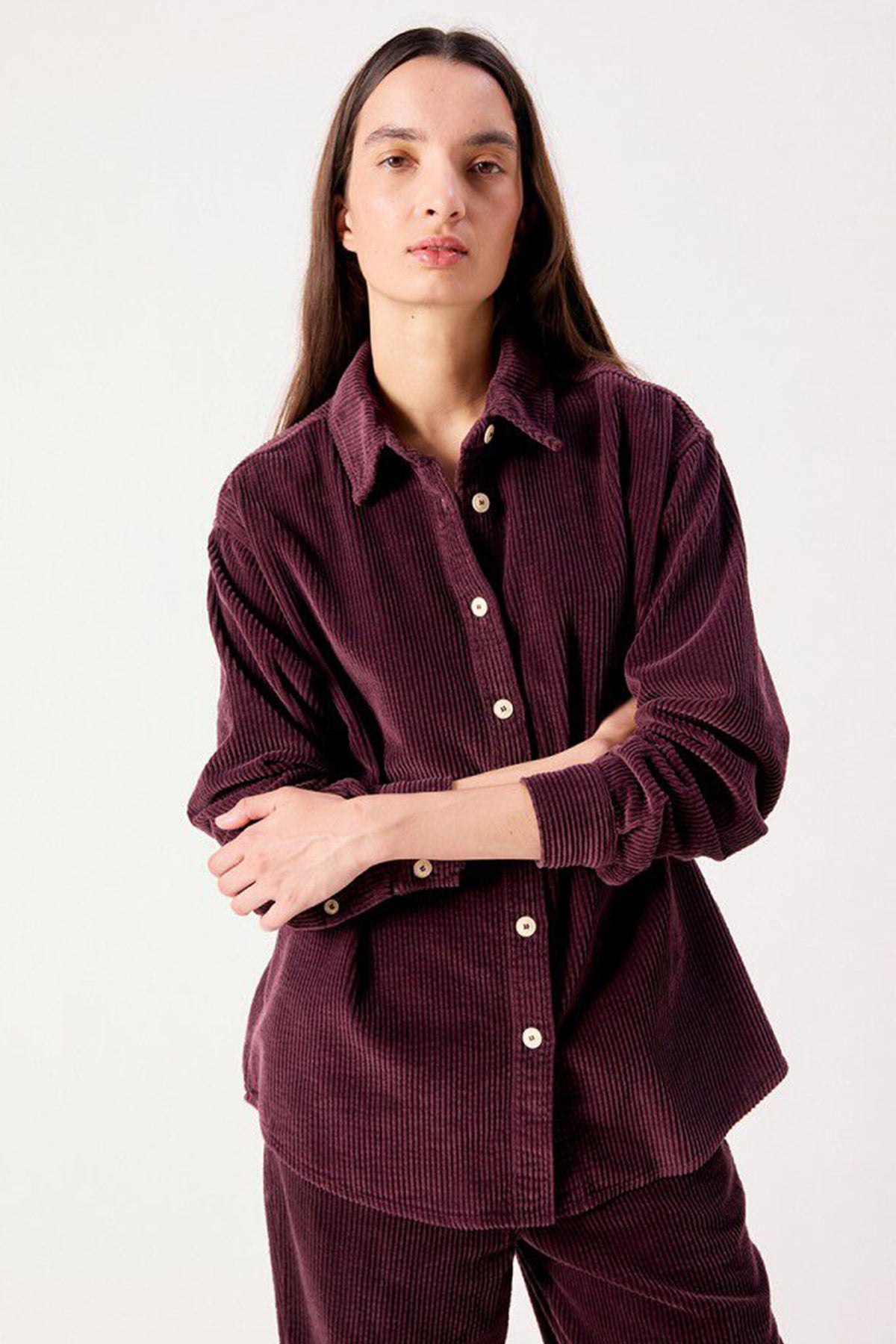American Vintage Padow Auburn Vintage Purple Shirt PADO06A, front