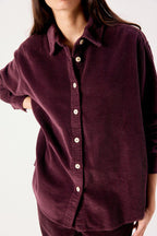 American Vintage Padow Auburn Vintage Purple Shirt PADO06A, three-quarter view