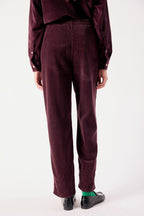 American Vintage Padow Auburn Vintage Purple Trousers PADO137, back