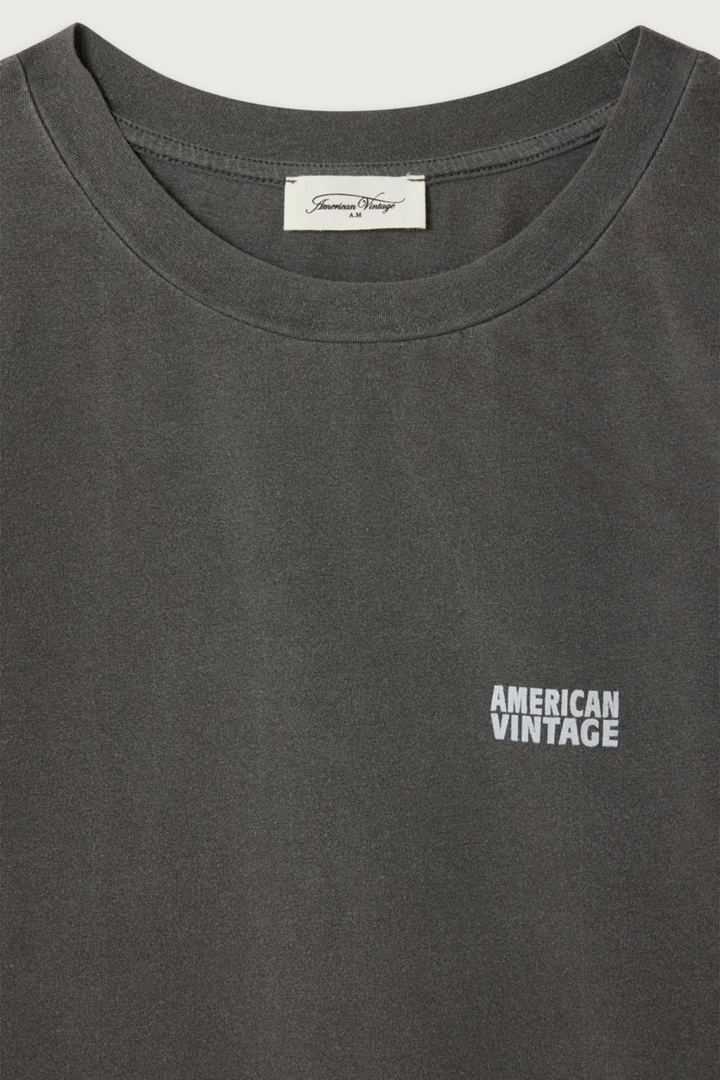 American Vintage PYM02CE26 Pymaz Vintage Carbone Black Short Sleeve T-Shirt