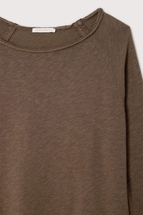 American Vintage SON31GE26 Sonoma Chataignier Vintage Brown Long Sleeve T-Shirt