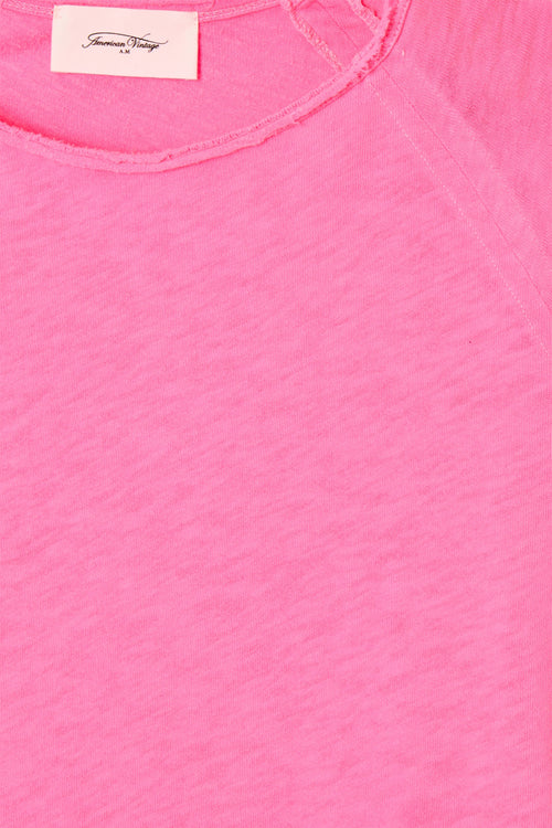 American Vintage SON31GE26 Sonoma Fluorescent Pink Acid Long Sleeve T-Shirt