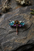 Annie Sherburne Dragonfly Brooch Turquoise Blue, front view
