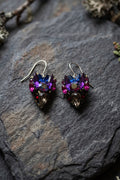Annie Sherburne Heart Earrings Purple, front view