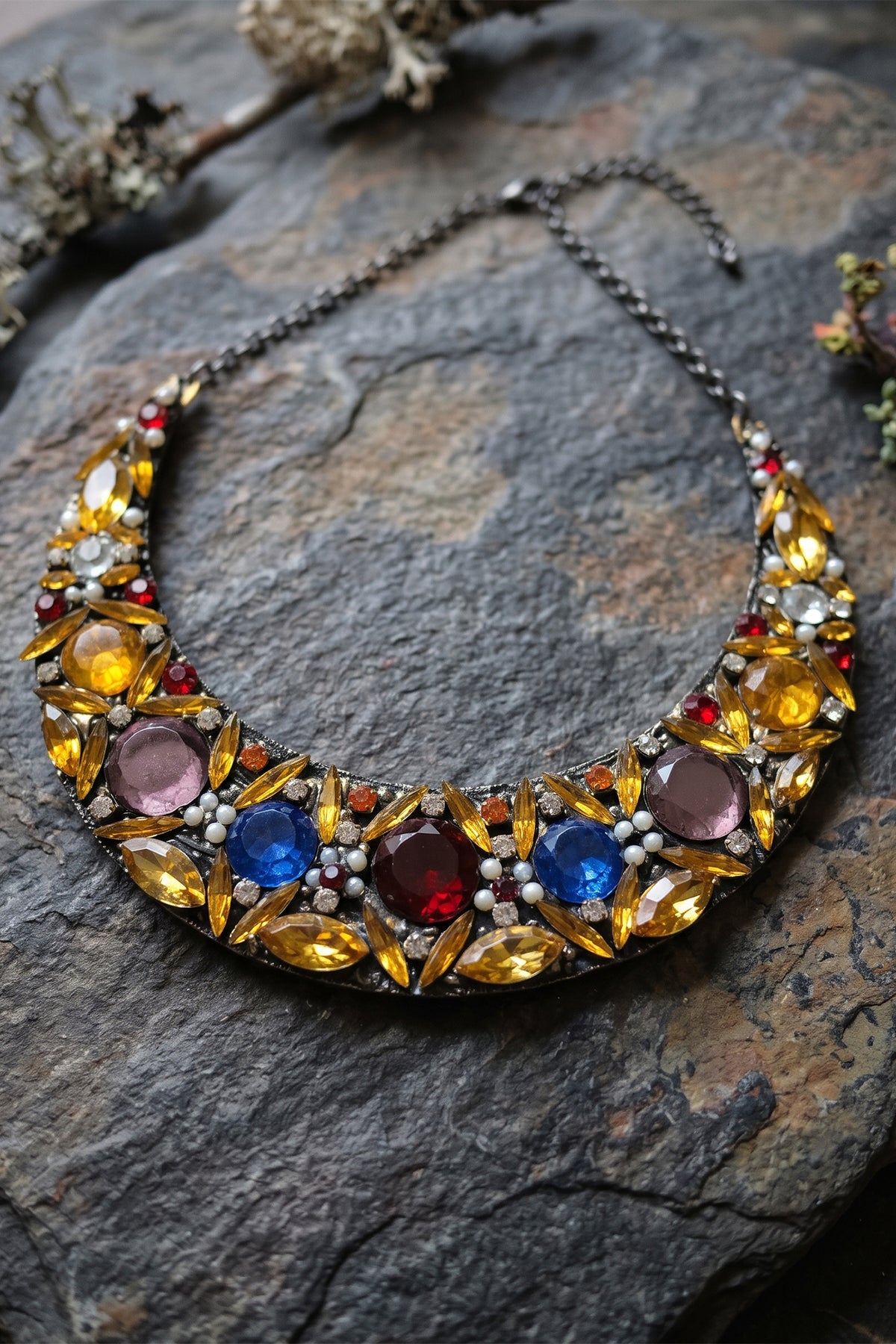 Annie Sherburne Torque Necklace Multicolour, front view