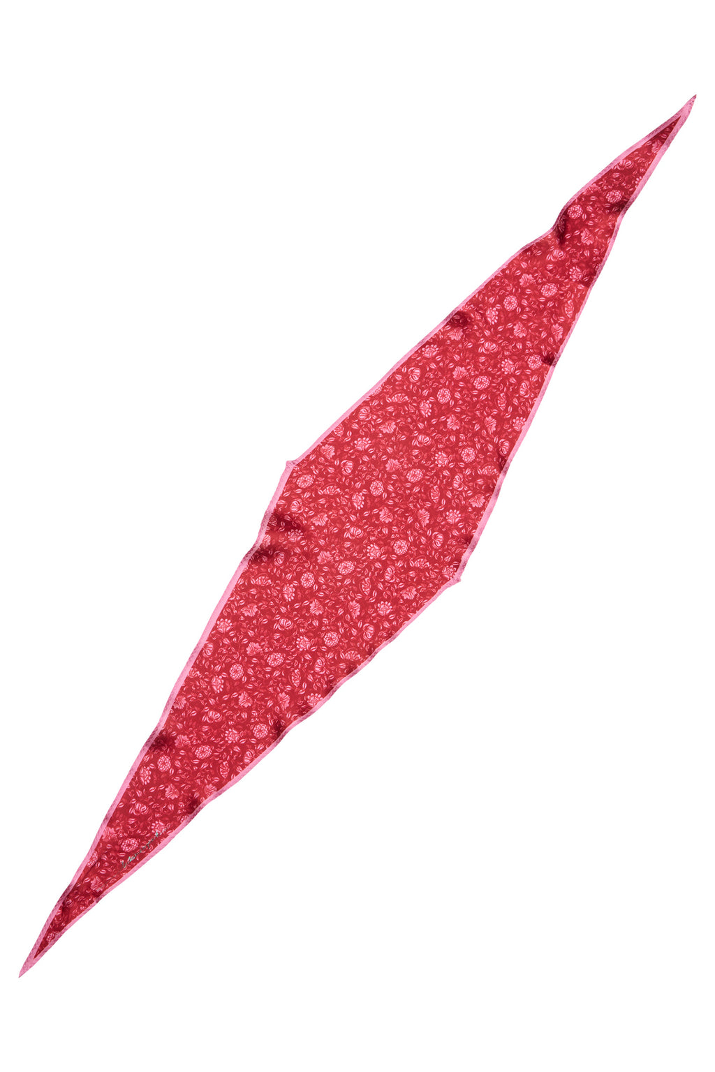 Beck Sondergaard Asflora Diamond Garnet Red Silk Scarf