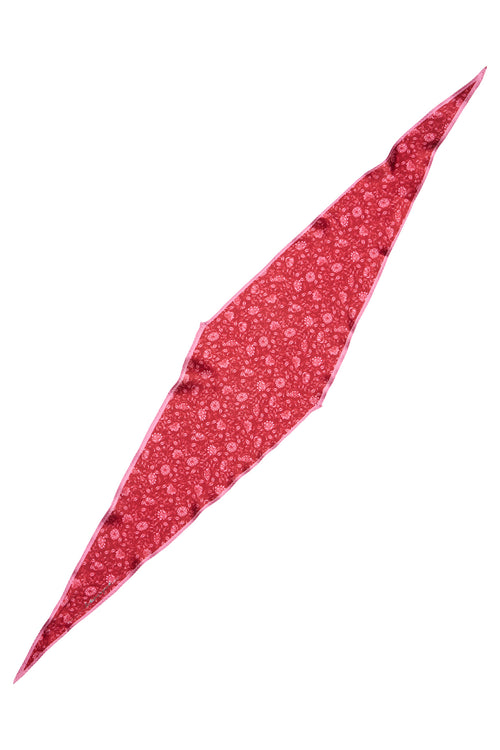 Beck Sondergaard Asflora Diamond Garnet Red Silk Scarf