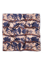 Beck Sondergaard Tinea Tiedye Sia Navy Blue Silk Scarf