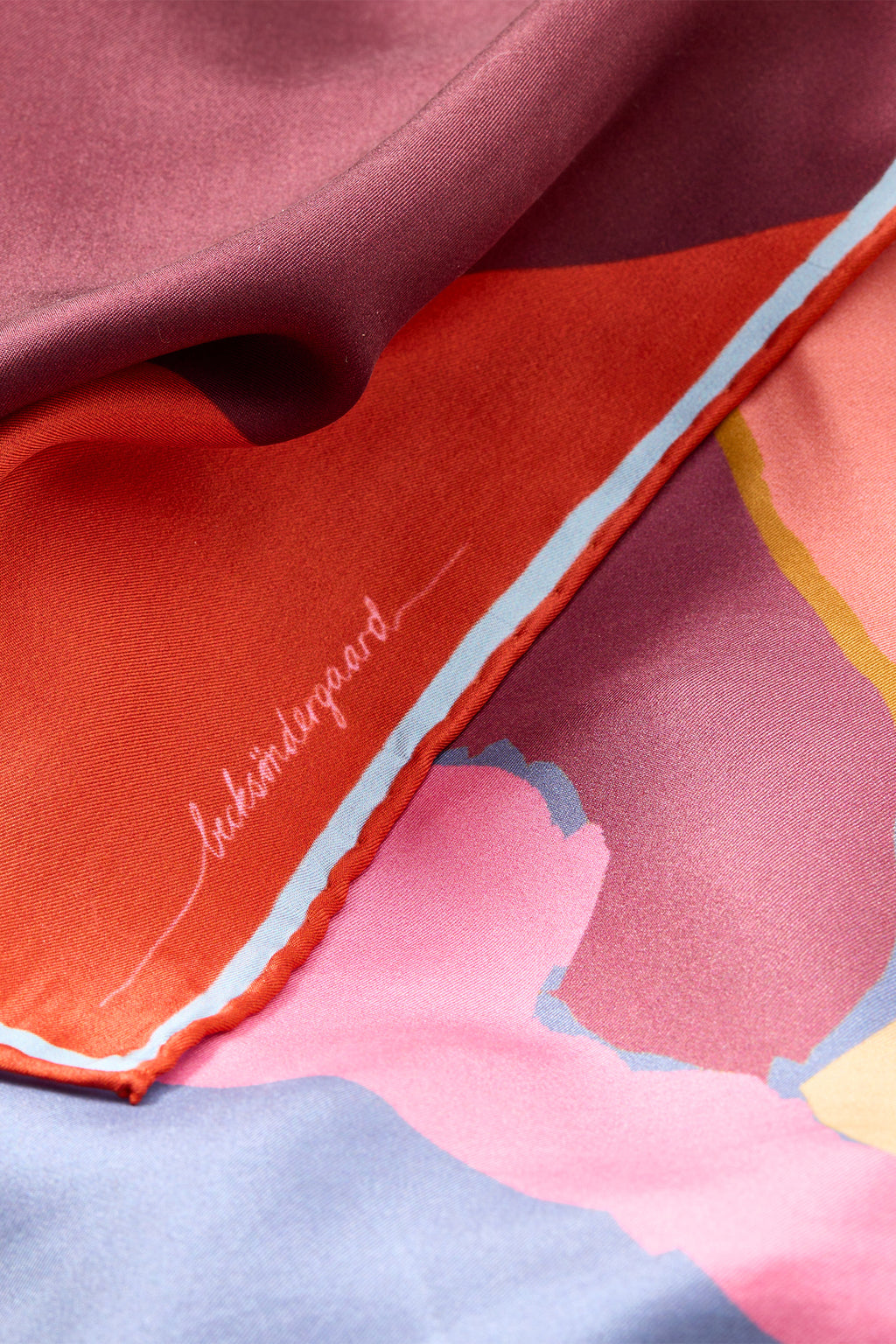 Becksondergaard Blovia Sia Multicolour Silk Scarf, fabric detail