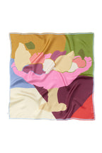 Becksondergaard Blovia Sia Multicolour Silk Scarf, laid flat