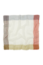 Becksondergaard Ekko Wica Rutabaga White Wool Cashmere Scarf, laid flat