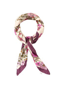 Becksondergaard Elyfiora Sia Cashmere Rose Pink Silk Scarf, tied and styled