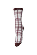 Becksondergaard Grid Visca Skyway Blue Sock, laid flat