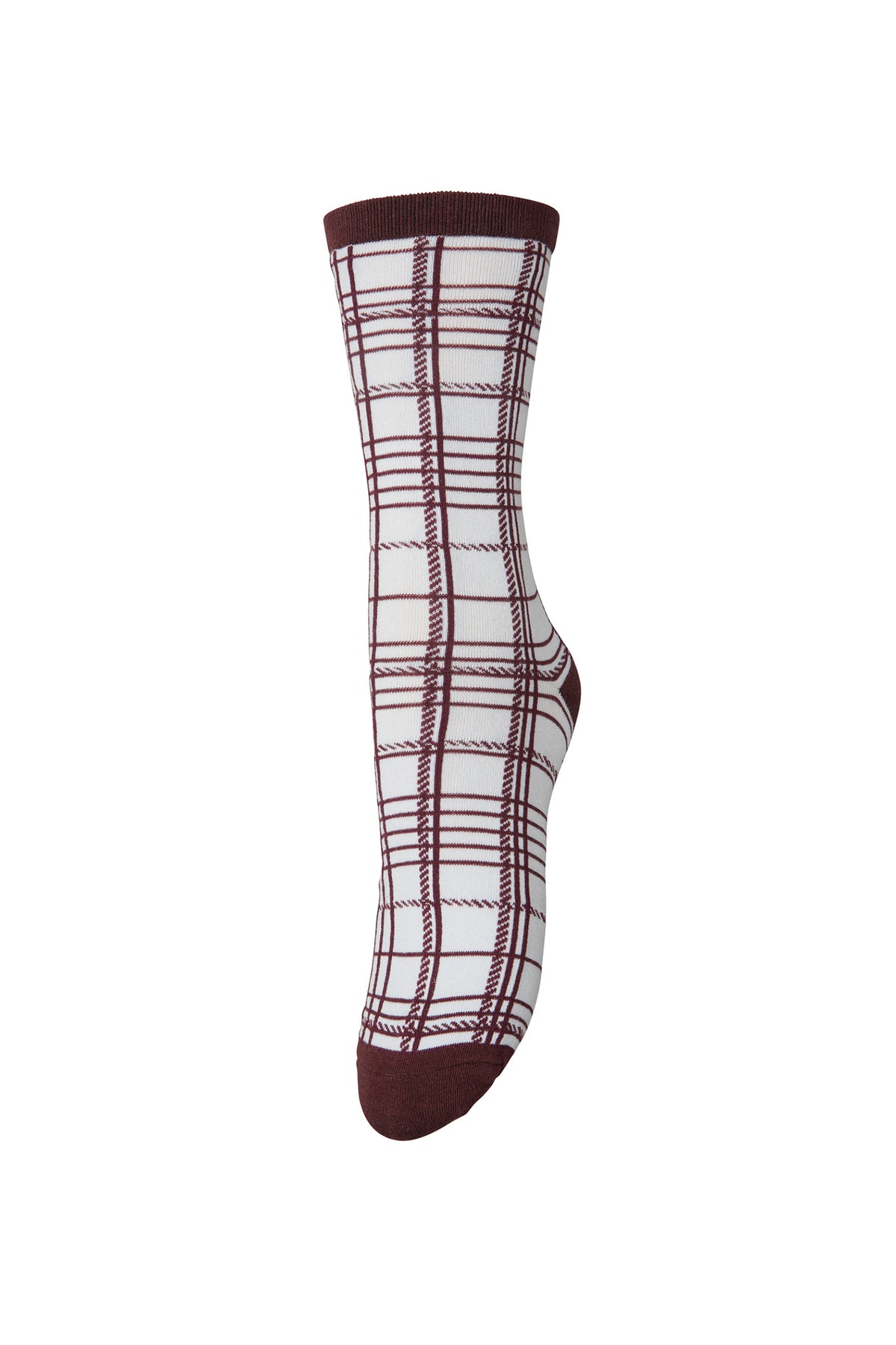 Becksondergaard Grid Visca Skyway Blue Sock, laid flat
