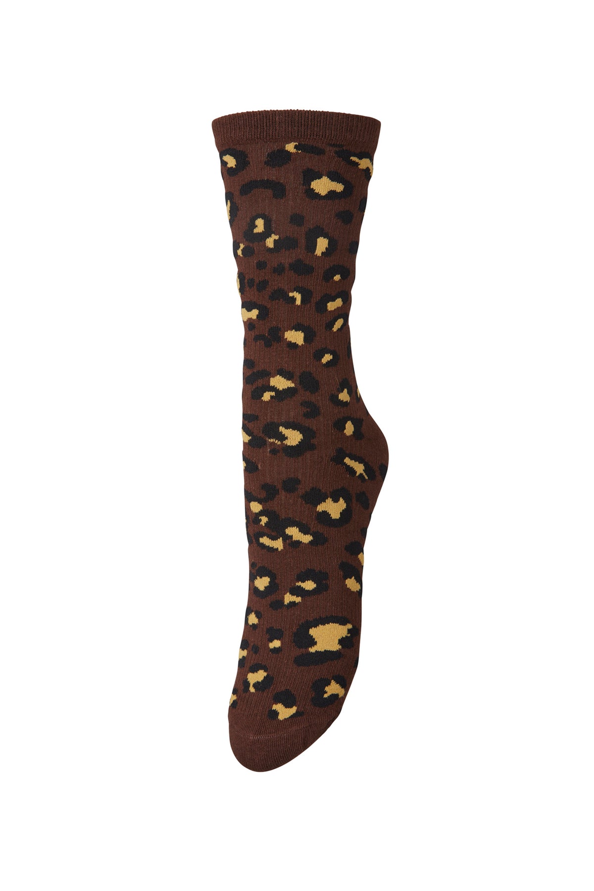 Becksondergaard Leony Cotta Chocolate Brown Sock, laid flat