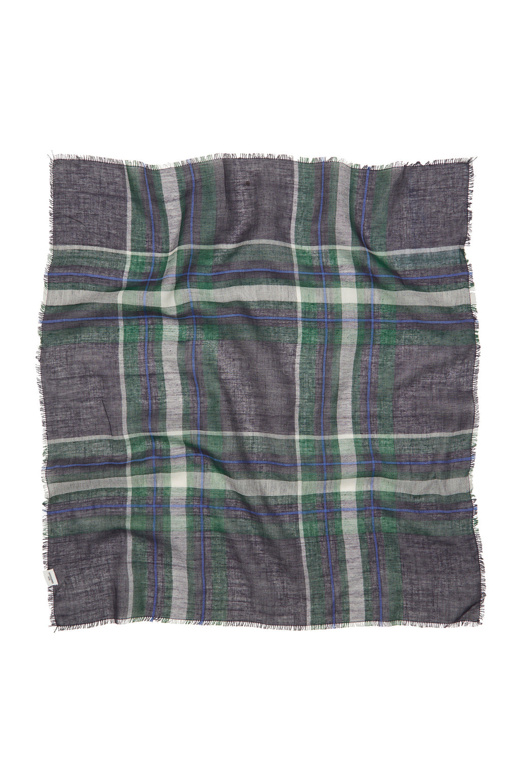 Becksondergaard Plaidia Cowea Naval Academy Blue Scarf, laid flat