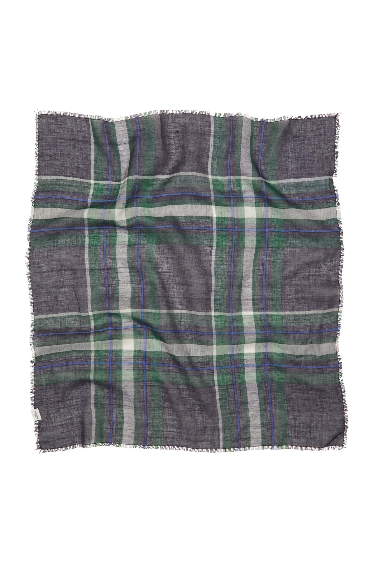 Becksondergaard Plaidia Cowea Naval Academy Blue Scarf, laid flat