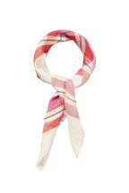 Becksondergaard Plaidia Cowea Rooibos Orange Scarf, tied and styled