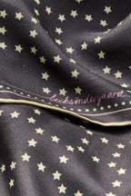 Becksondergaard Starlie Grid Sia Chocolate Torte Brown Silk Scarf, fabric detail