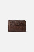 Biba Alaska Dark Brown Leather Purse AKA4L, front view