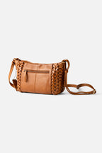 Biba Elk Tan Woven Leather Cross Body Bag ELK2L, back view